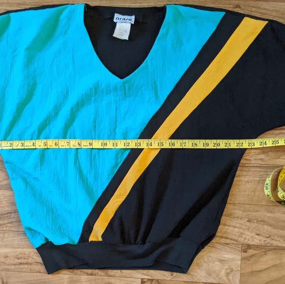 Vintage 80s Retro Oraré Tricolor Pullover T - Picture 8 of 8